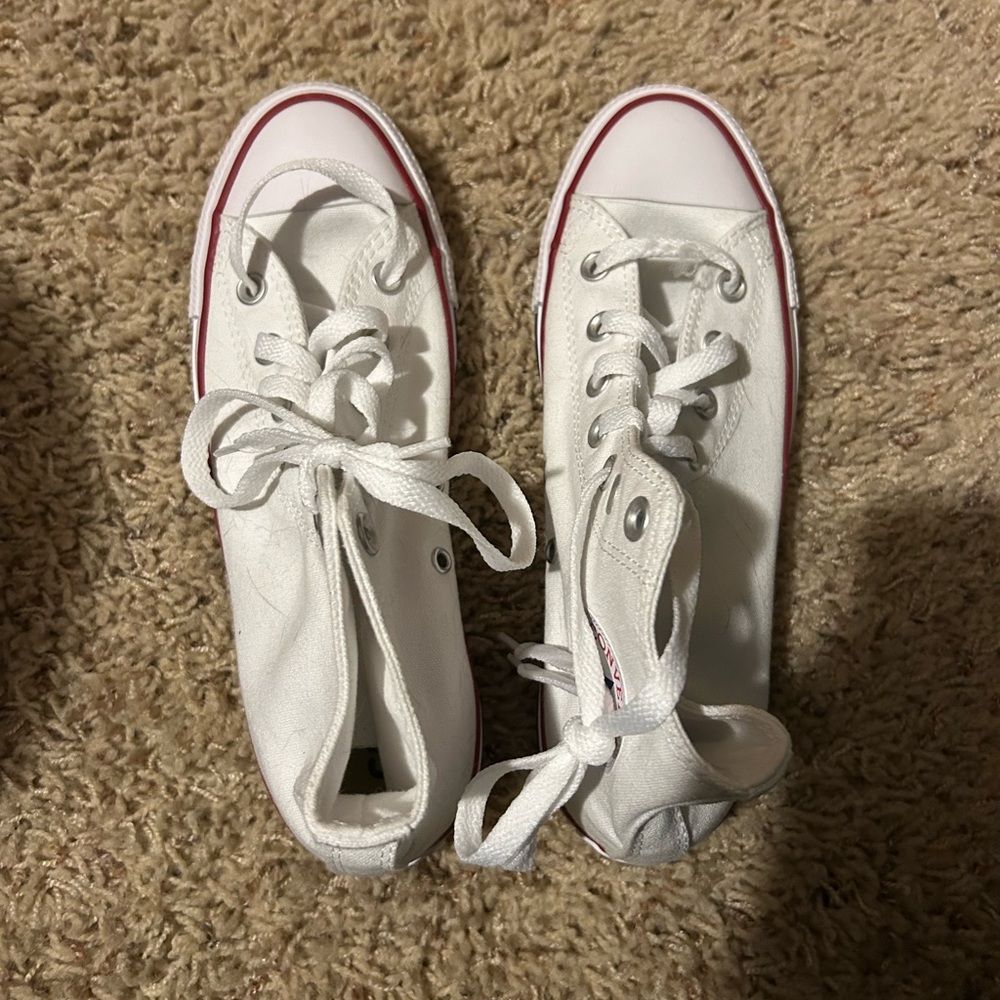 Converse White High-Top Sneakers